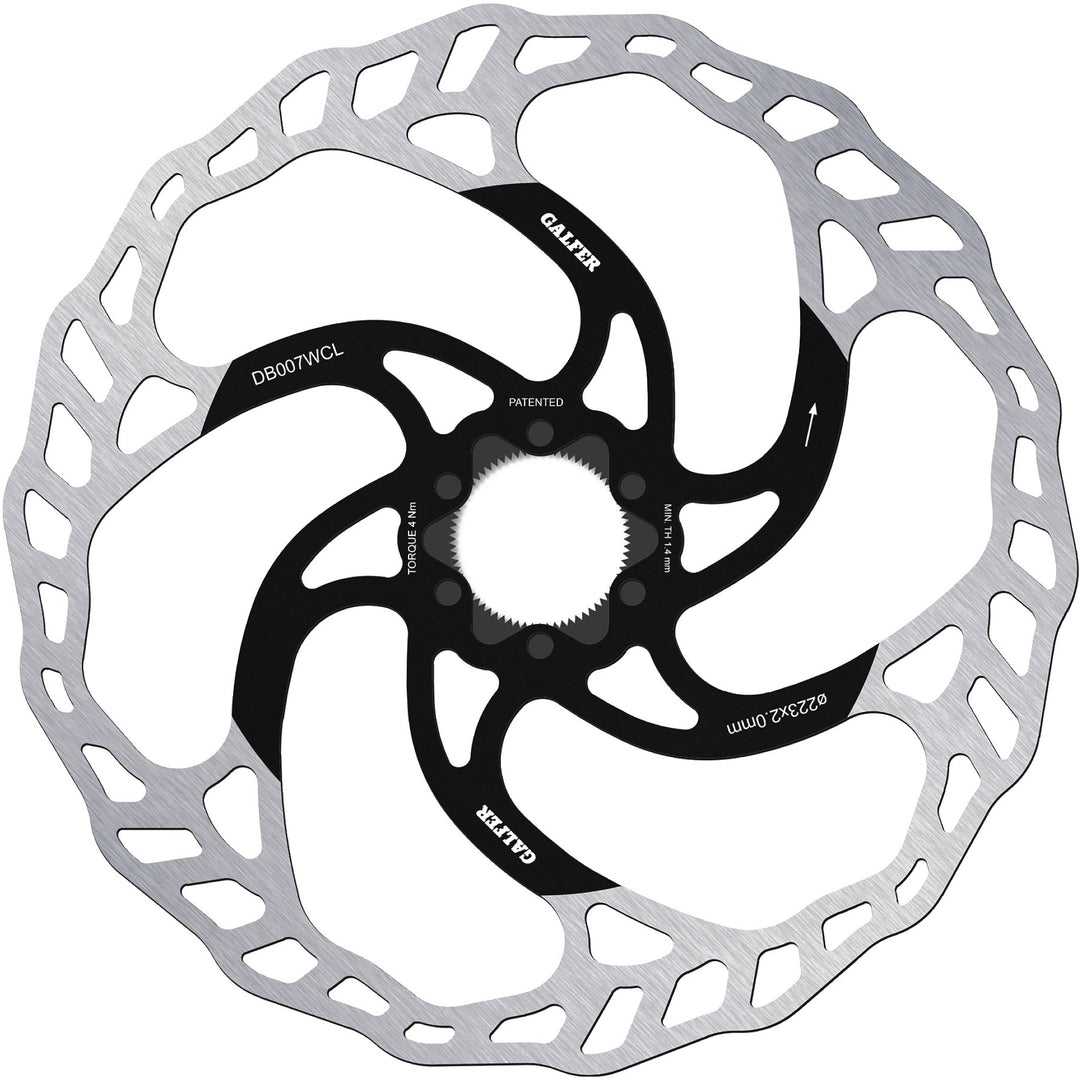 Galfer Wave Brake Disc Rotor 223mm Centrelock