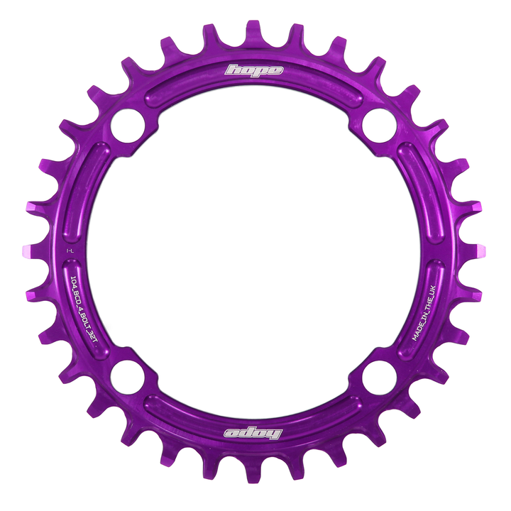 Hope R22 Retainer Ring 104 BCD Mount Mountainbike Chainring Purple