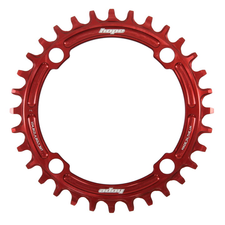 Hope R22 Retainer Ring 104 BCD Mount Mountainbike Chainring Red