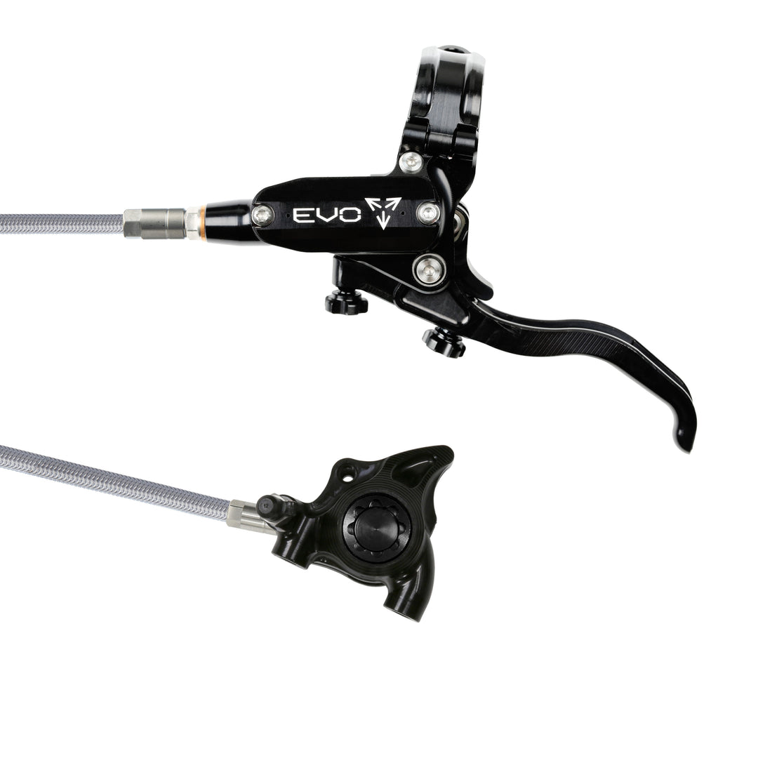 Hope Tech EVO X2 Flat Mount Mountain Bike Brakes Braided Hose Left Hand Lever Black/Black