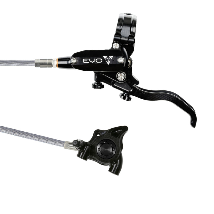 Hope Tech EVO X2 Flat Mount Mountain Bike Brakes Braided Hose Left Hand Lever Black/Black