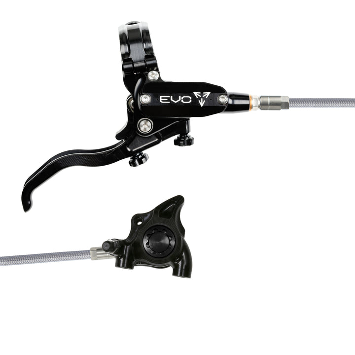Hope Tech EVO X2 Flat Mount Mountain Bike Brakes Braided Hose Right Hand Lever Black/Black