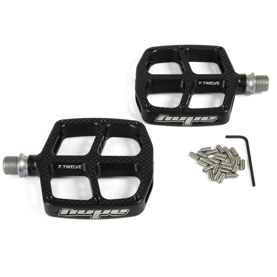 Hope F12 Small Flat Mountain Bike Pedals Black