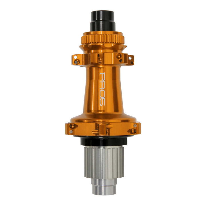 Hope Pro 5 Rear Centrelock Straight Pull Road Bike Hub Orange with Shimano MS Freehub