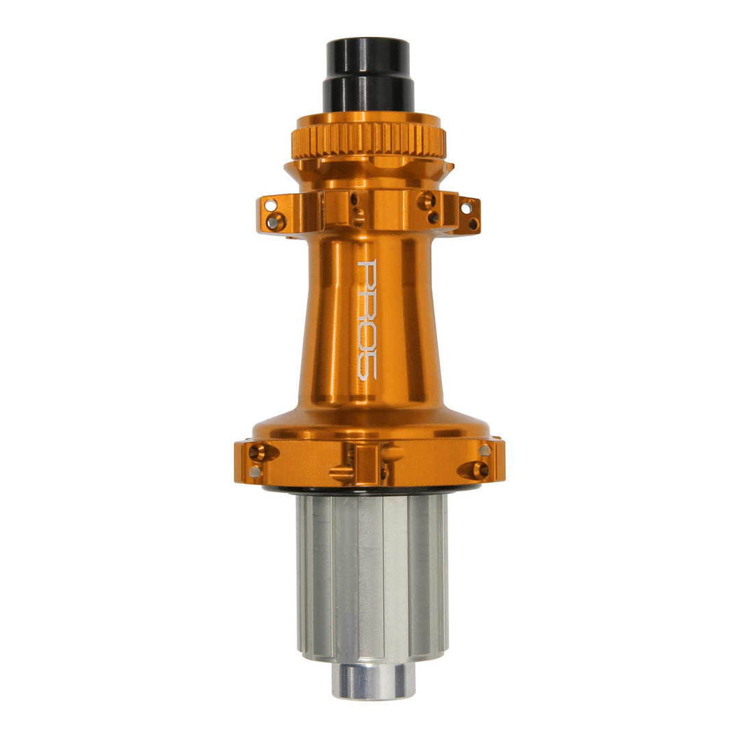 Hope Pro 5 Rear Centrelock Straight Pull Road Bike Hub Orange with Shimano HG Alu Freehub