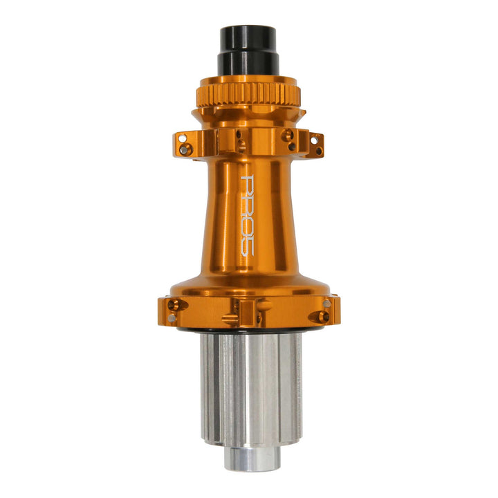 Hope Pro 5 Rear Centrelock Straight Pull Road Bike Hub Orange with Shimano HG Steel Freehub
