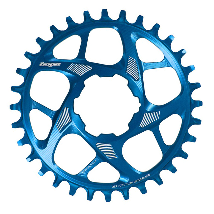 Hope R22 Spiderless Standard Retainer Ring Direct Mount Mountainbike Chainring  Blue