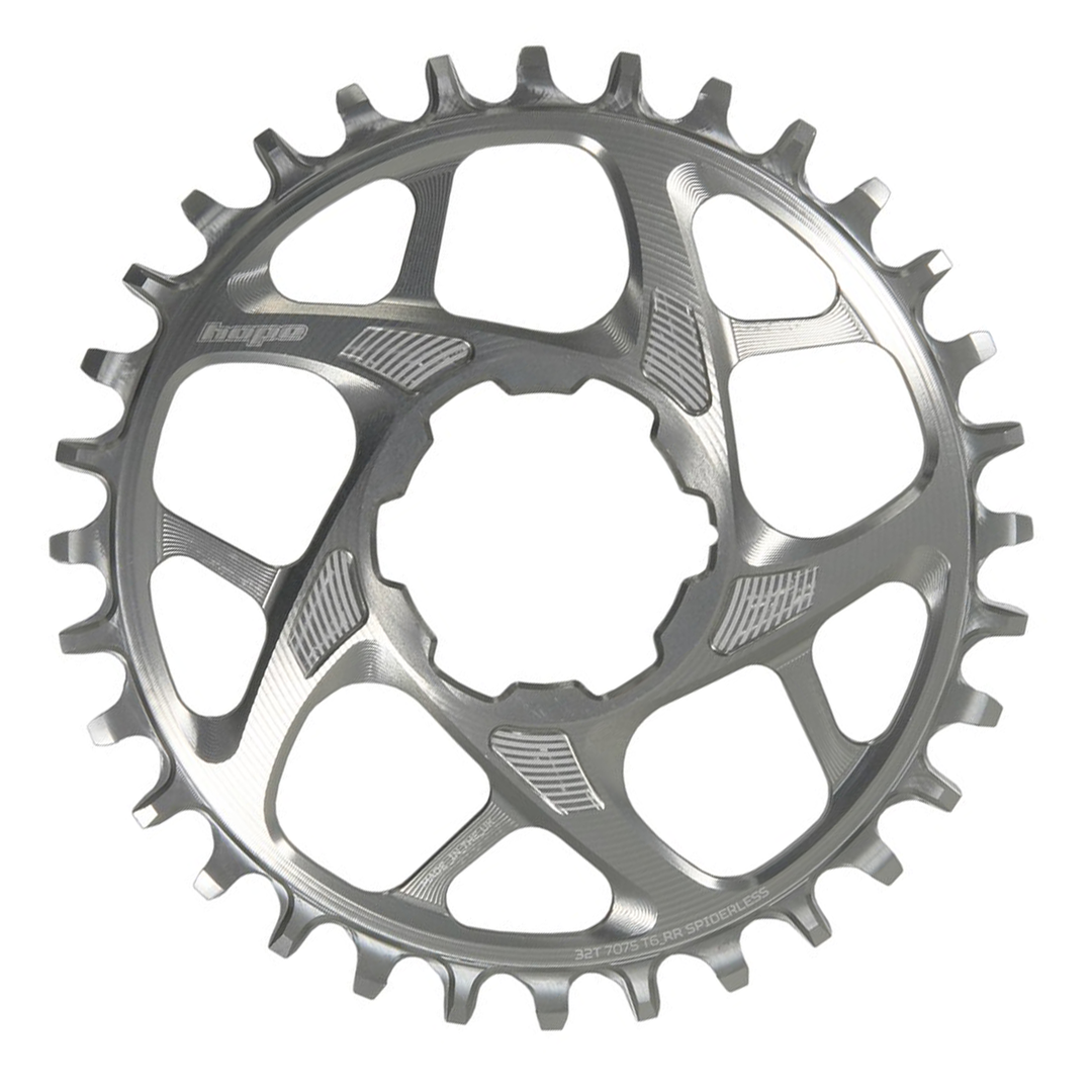 Hope R22 Spiderless Standard Retainer Ring Direct Mount Mountainbike Chainring Silver