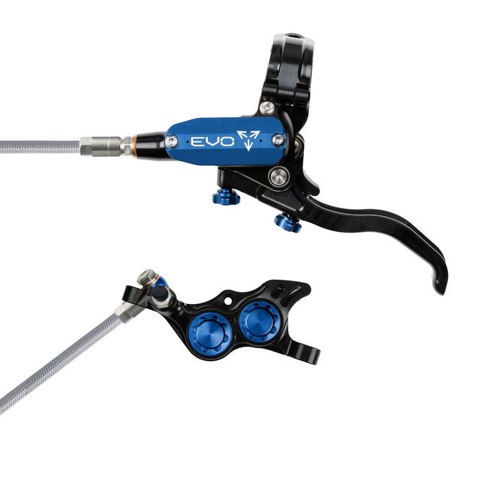 Hope EVO TR4 Mountain Bike Disc Brake with Braided Hose Black/Blue Left