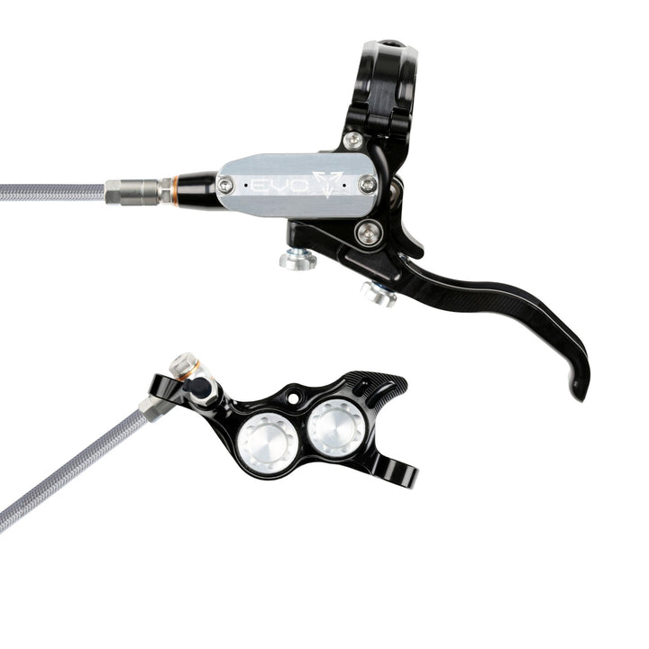 Hope EVO TR4 Mountain Bike Disc Brake with Braided Hose Black/Silver Left