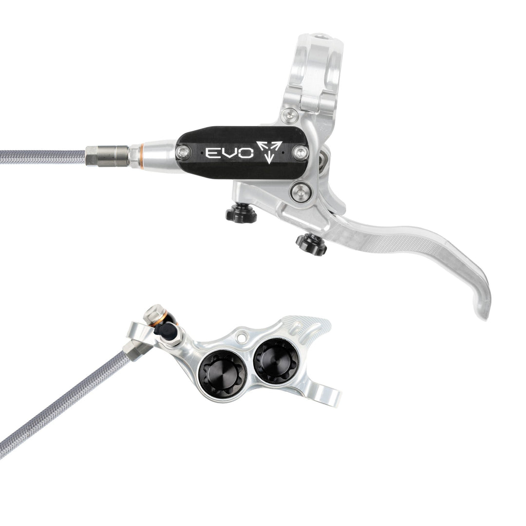 Hope EVO TR4 Mountain Bike Disc Brake with Braided Hose Silver/Black Left