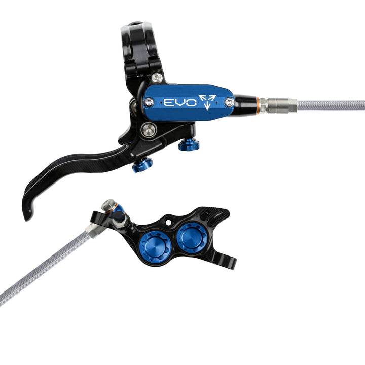 Hope EVO TR4 Mountain Bike Disc Brake with Braided Hose Black/Blue Right