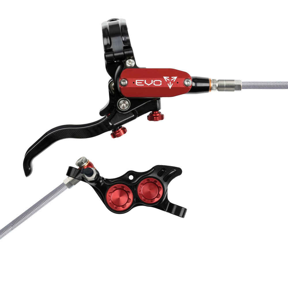 Hope EVO TR4 Mountain Bike Disc Brake with Braided Hose Black/Red Right