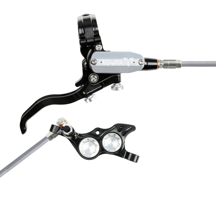 Hope EVO TR4 Mountain Bike Disc Brake with Braided Hose Black/Silver Right