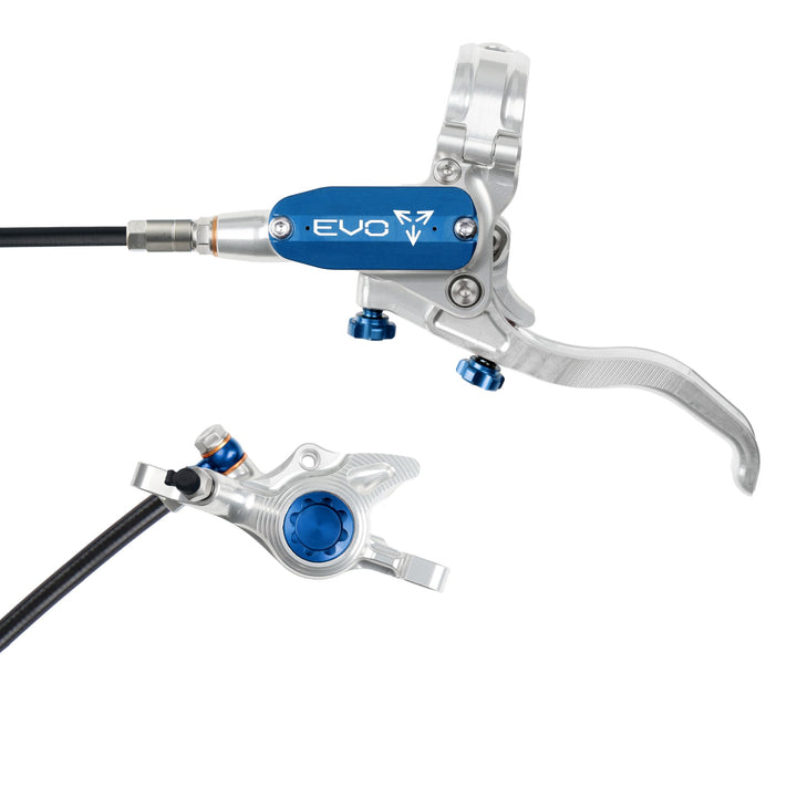 Hope EVO X2 Mountain Bike Disc Brake Silver/Blue Left
