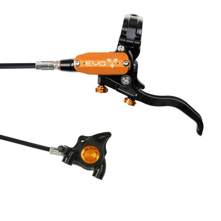 Hope EVO X2 Flat Mount Mountain Bike Disc Brake Black/Orange Left