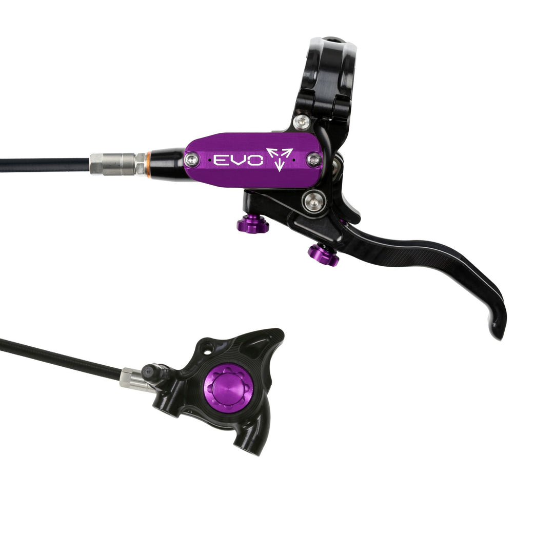 Hope EVO X2 Flat Mount Mountain Bike Disc Brake Black/Purple Left