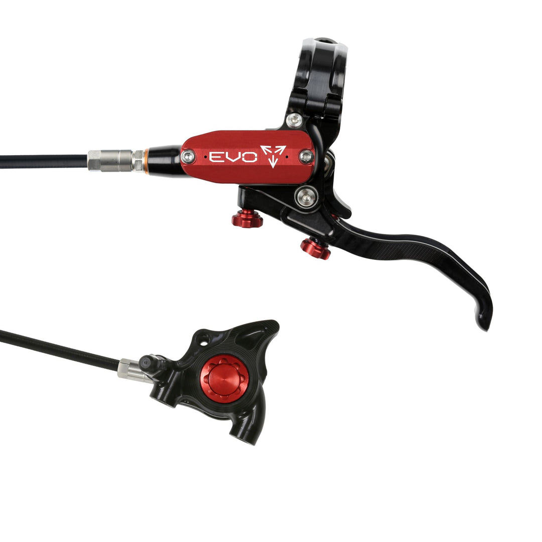 Hope EVO X2 Flat Mount Mountain Bike Disc Brake Black/Red Left
