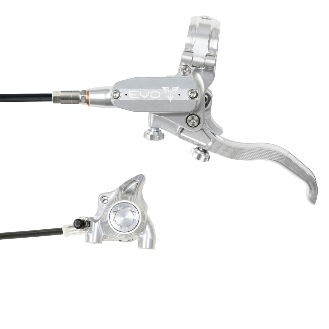Hope EVO X2 Flat Mount Mountain Bike Disc Brake Silver/Silver Left