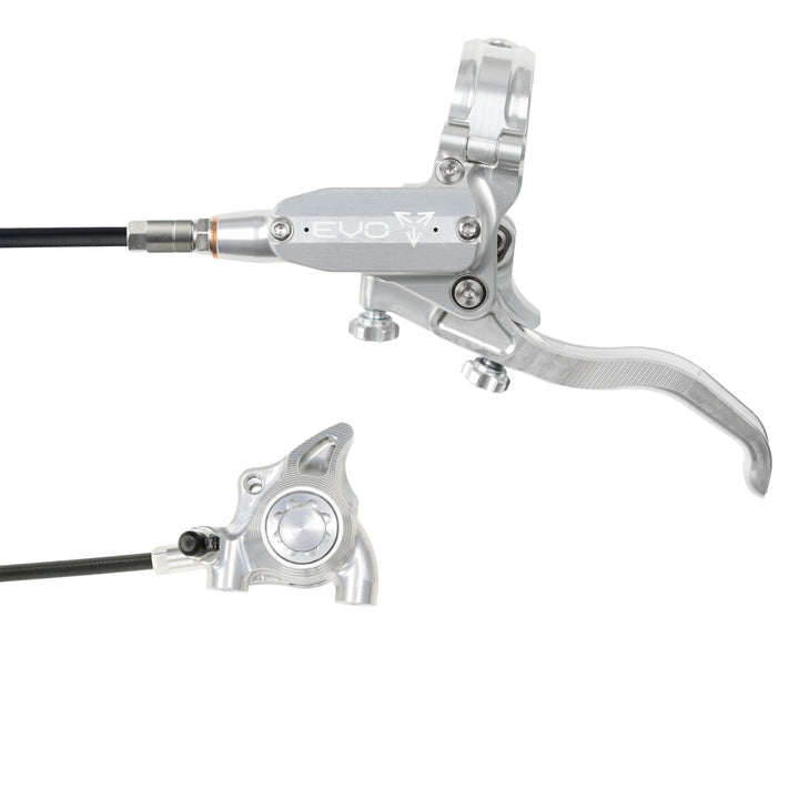 Hope EVO X2 Flat Mount Mountain Bike Disc Brake Silver/Silver Left