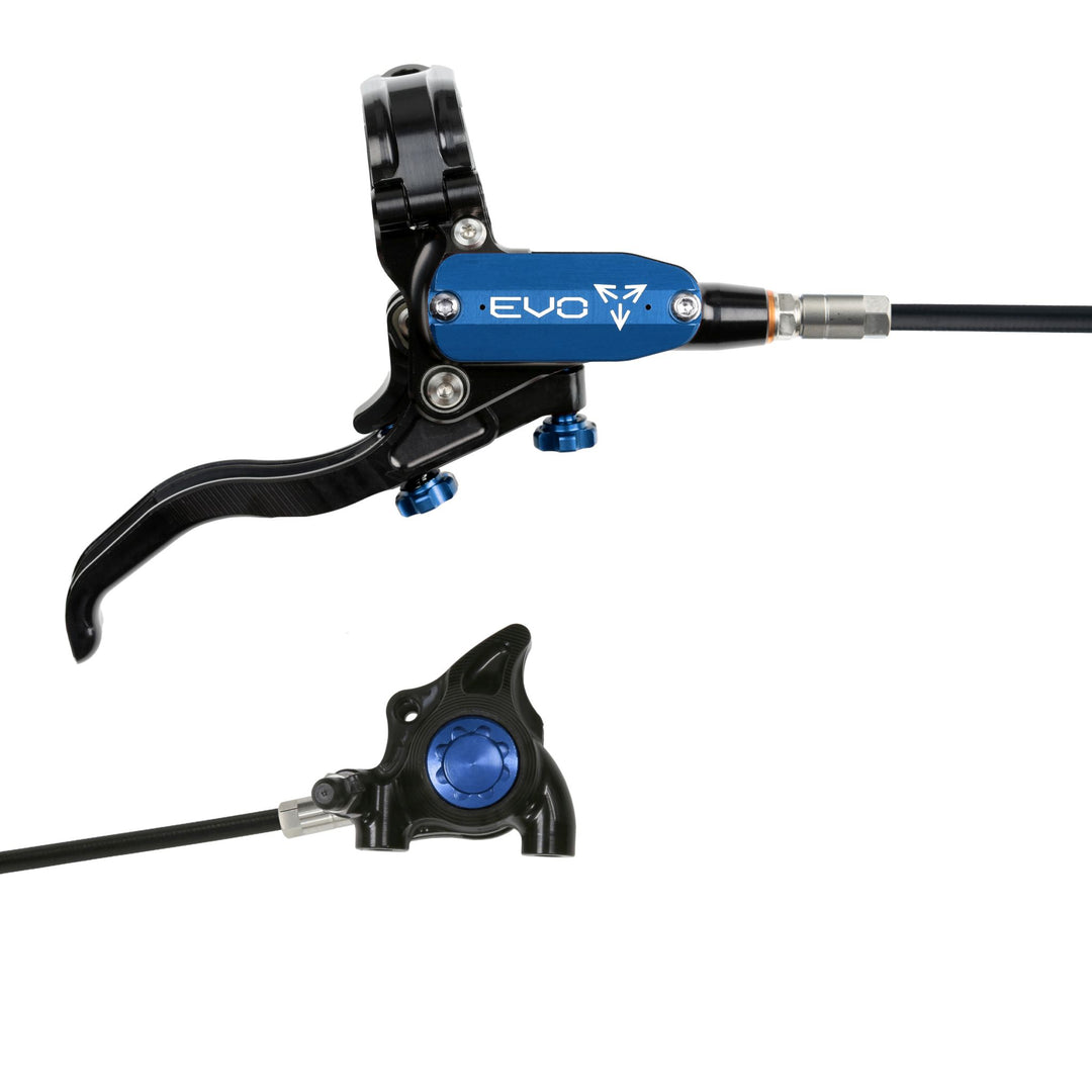 Hope EVO X2 Flat Mount Mountain Bike Disc Brake Black/Blue Right