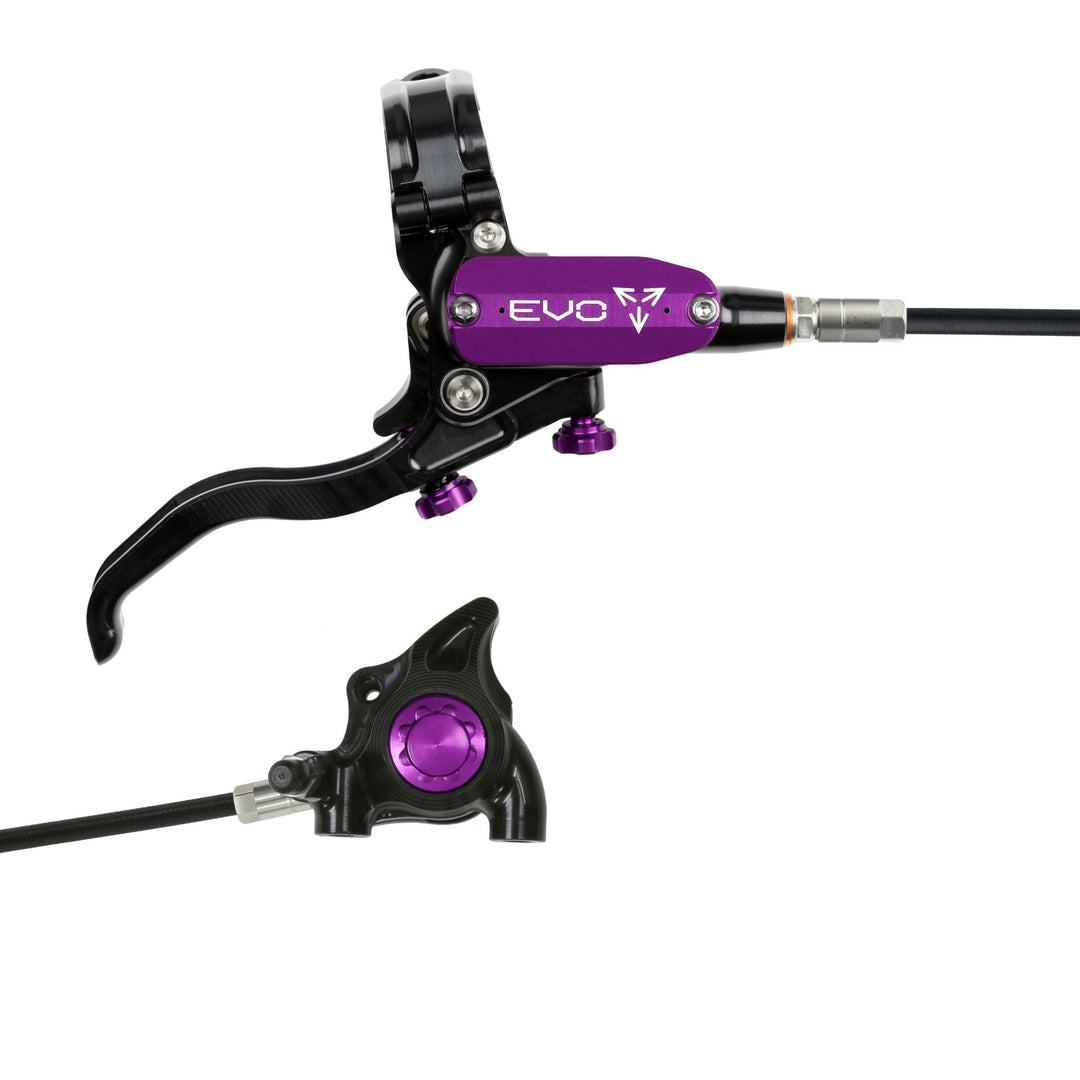 Hope EVO X2 Flat Mount Mountain Bike Disc Brake Black/Purple Right