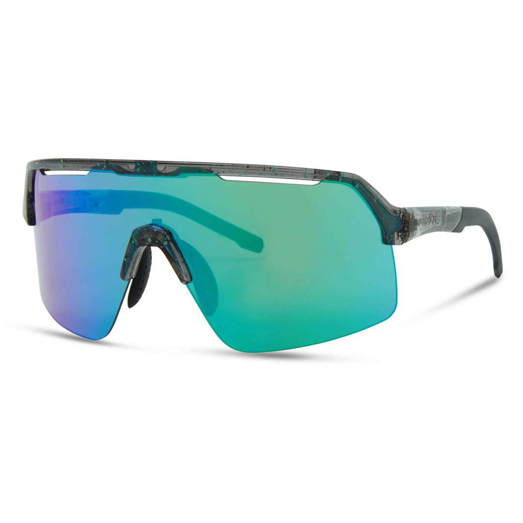 Madison Crypto Air Cycling Glasses Smoke Green Splatter - Green/Amber/Clear