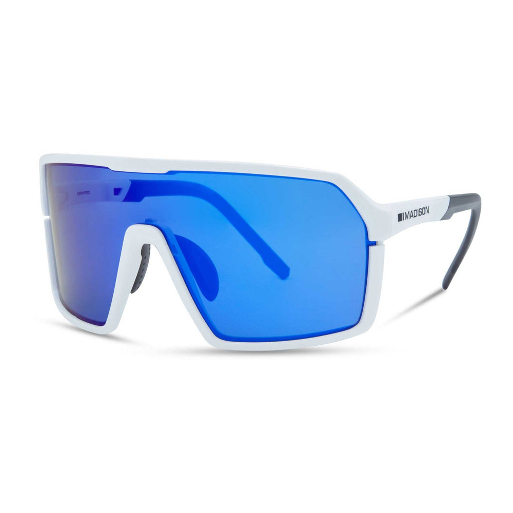 Madison Crypto Glasses White/Blue Mirror