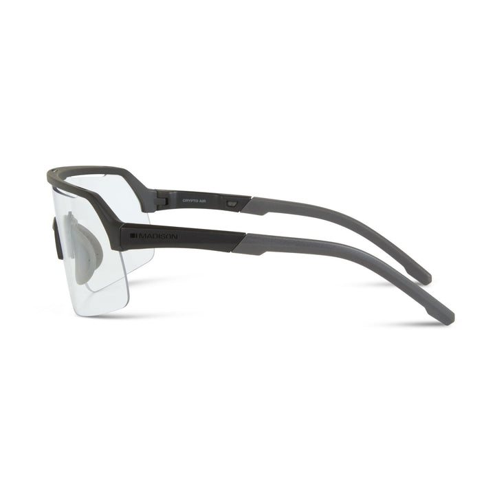 Madison Crypto Air Glasses Matt Black Clear Lens Side MCL25S250