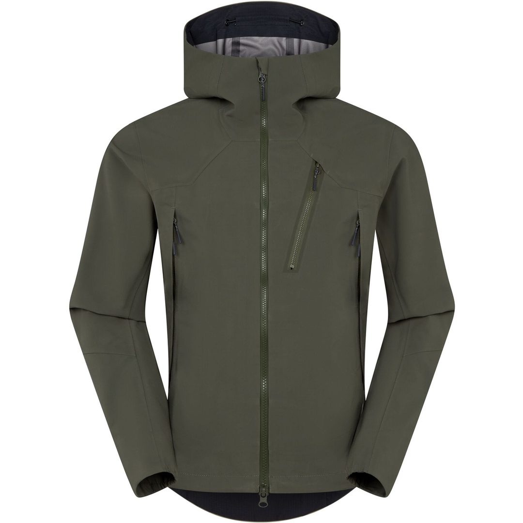 DTE 3 Layer Men's Waterproof Jacket Midnight Green Front