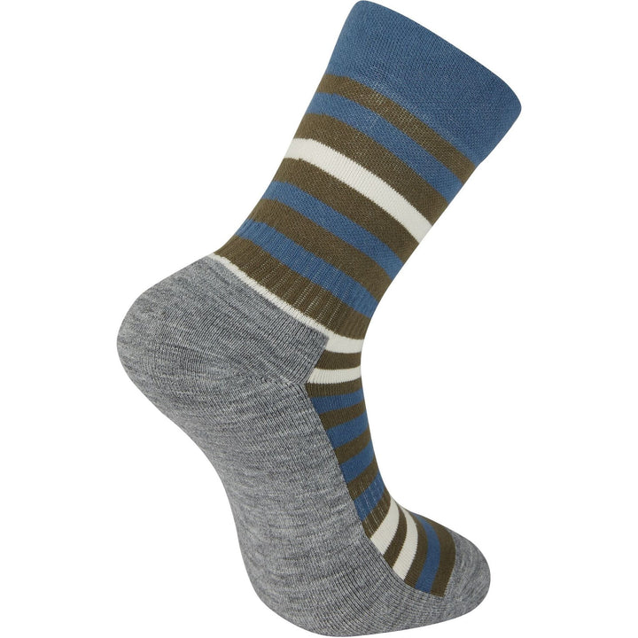 Roam Isoler 4 Season Merino Striped Socks Slate Blue Grey Back