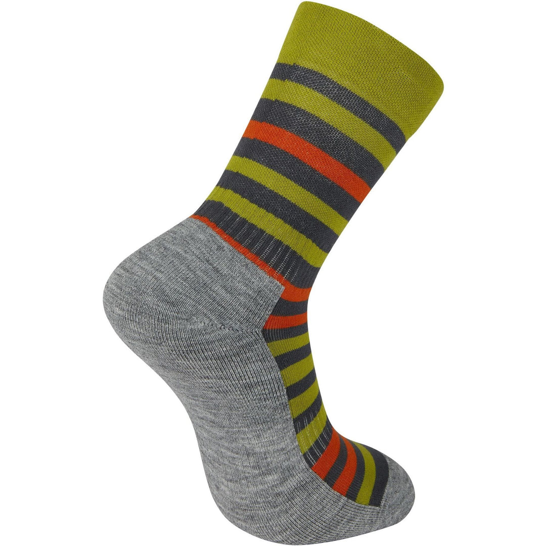 Roam Isoler 4 Season Merino Striped Socks Slate Moss Green Back