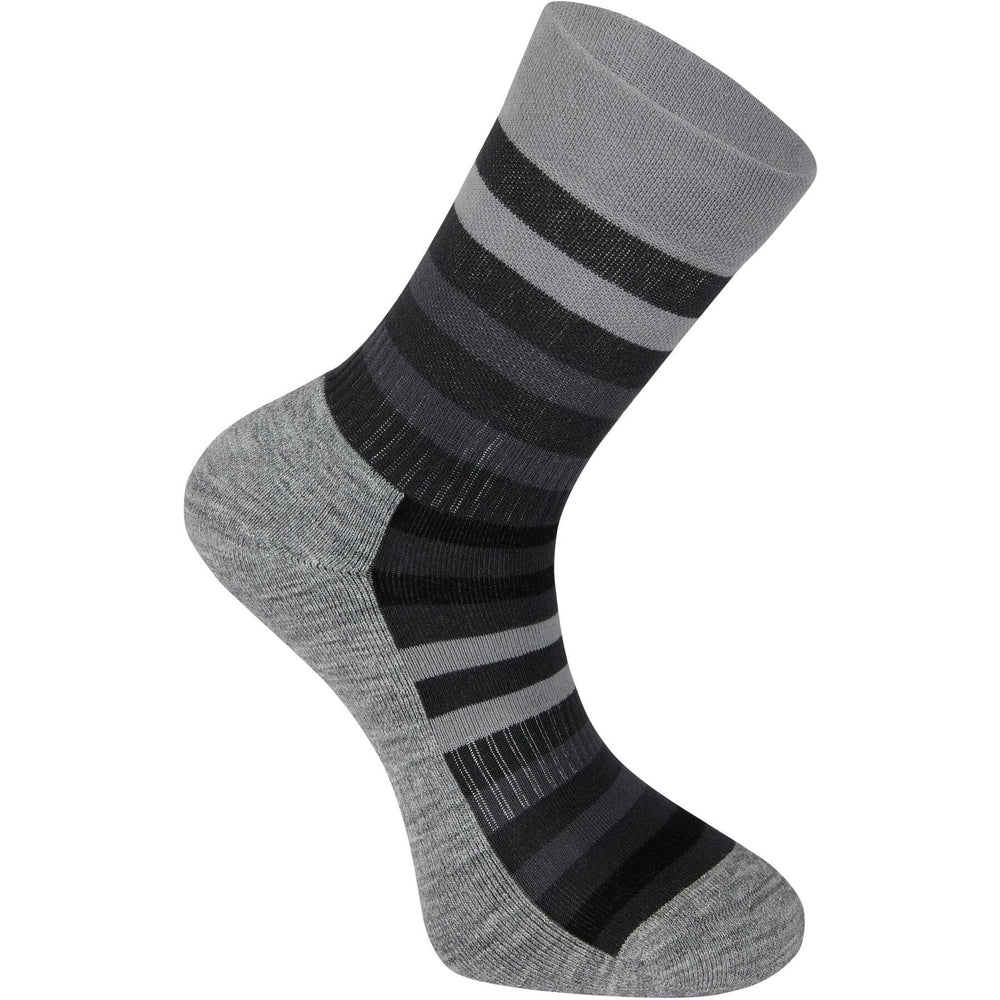 Roam Isoler 4 Season Merino Striped Socks Slate Black Fade