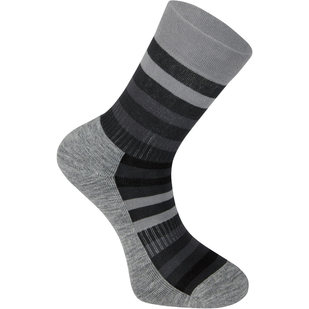 Roam Isoler 4 Season Merino Striped Socks Slate Black Fade