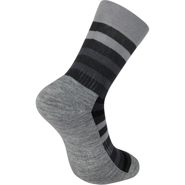 Roam Isoler 4 Season Merino Striped Socks Slate Black Fade Back