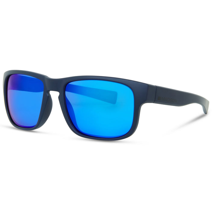 Madison Signal Glasses Matt Black - Ink Navy - Blue Mirror