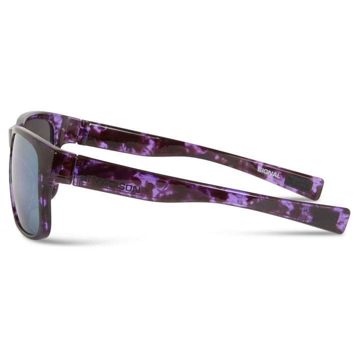 Madison Signal Glasses Crystal Tortoise Shell - Purple Mirror Side