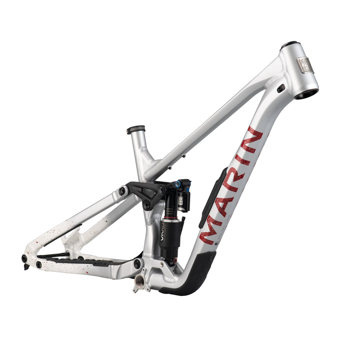 Marin Alpine Trail XR Enduro  Mountain Bike Frame Silver Red Drive Side
