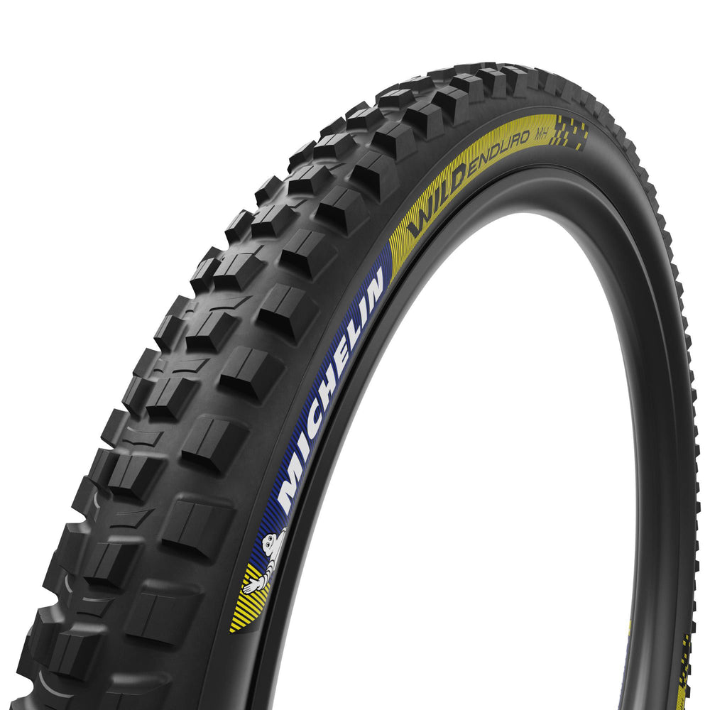 Michelin Wild Enduro Racing Line MH Front Mountain Bike Tyre Yellow/Blue Hot Patch