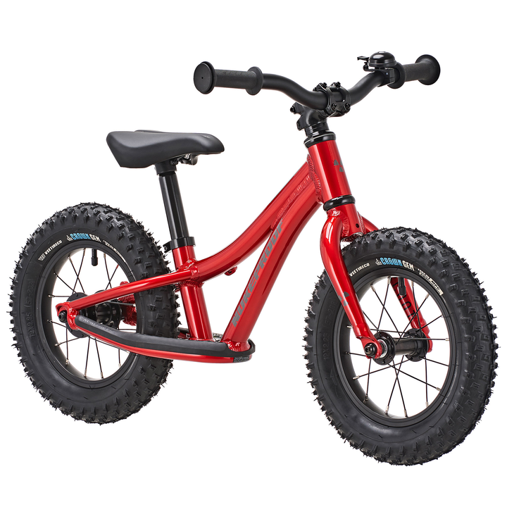 Nukeproof Cub Scoot Balance Mountain Bike Kids Racing Red Front Right
