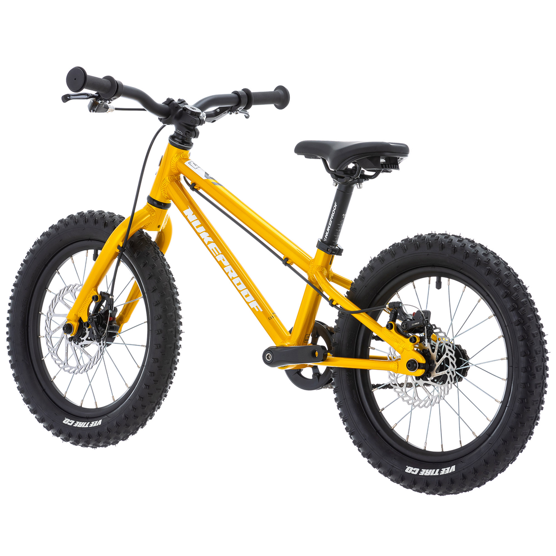 Nukeproof Cub Scout 16" Kids bike Turmeric Yellow Non Drive Side Back