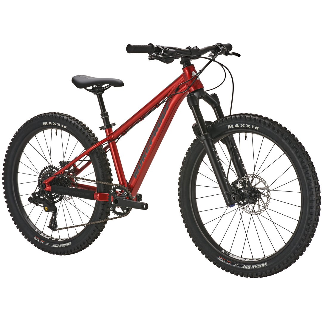 Nukeproof Cub Scout 24 Race Youth Mountain Bike Racing Red Front Drive Side