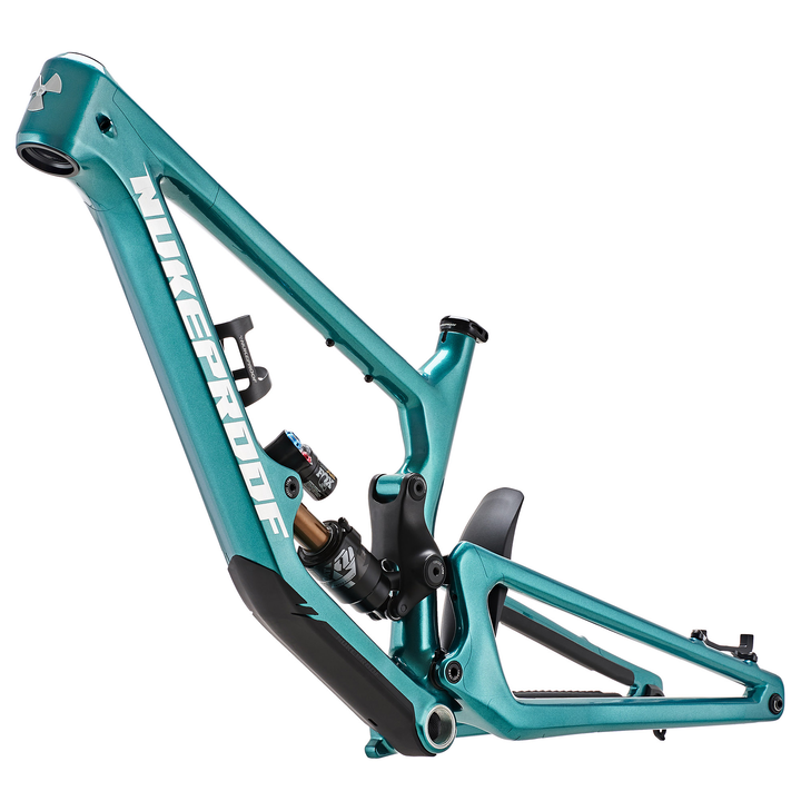 Nukeproof Giga 290 Frame Petrol Green Fox X2 Non Drive Side Mountainbike Frame Front Non Drive Side