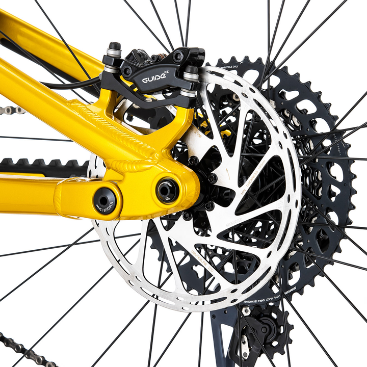 Mega 290 Pro Alloy Bike Turmeric Yellow Rear Brake