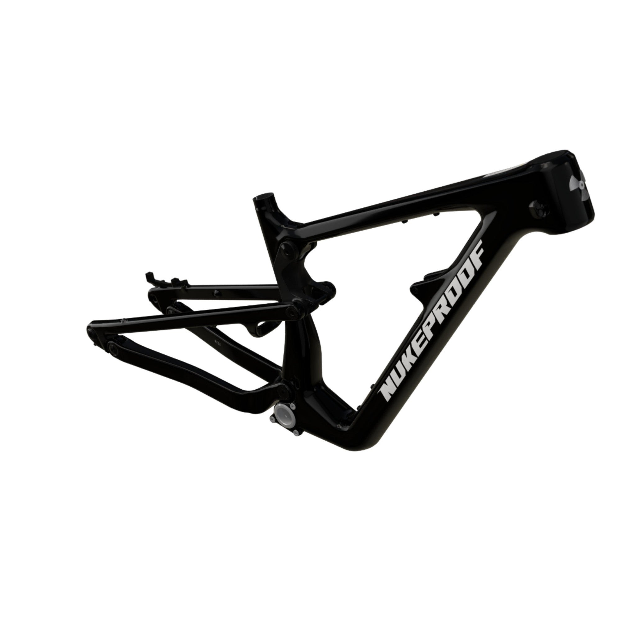 Nukeproof Mega Carbon Mountain Bike Frame Black White Chrome