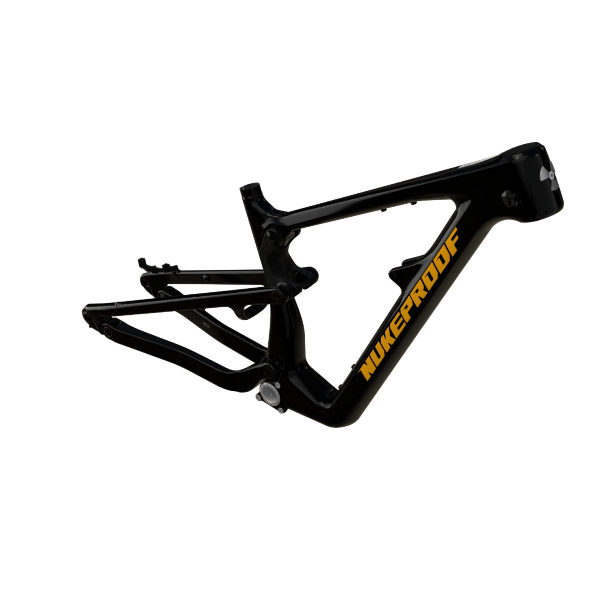 Nukeproof Mega Carbon Mountain Bike Frame Black Yellow Chrome