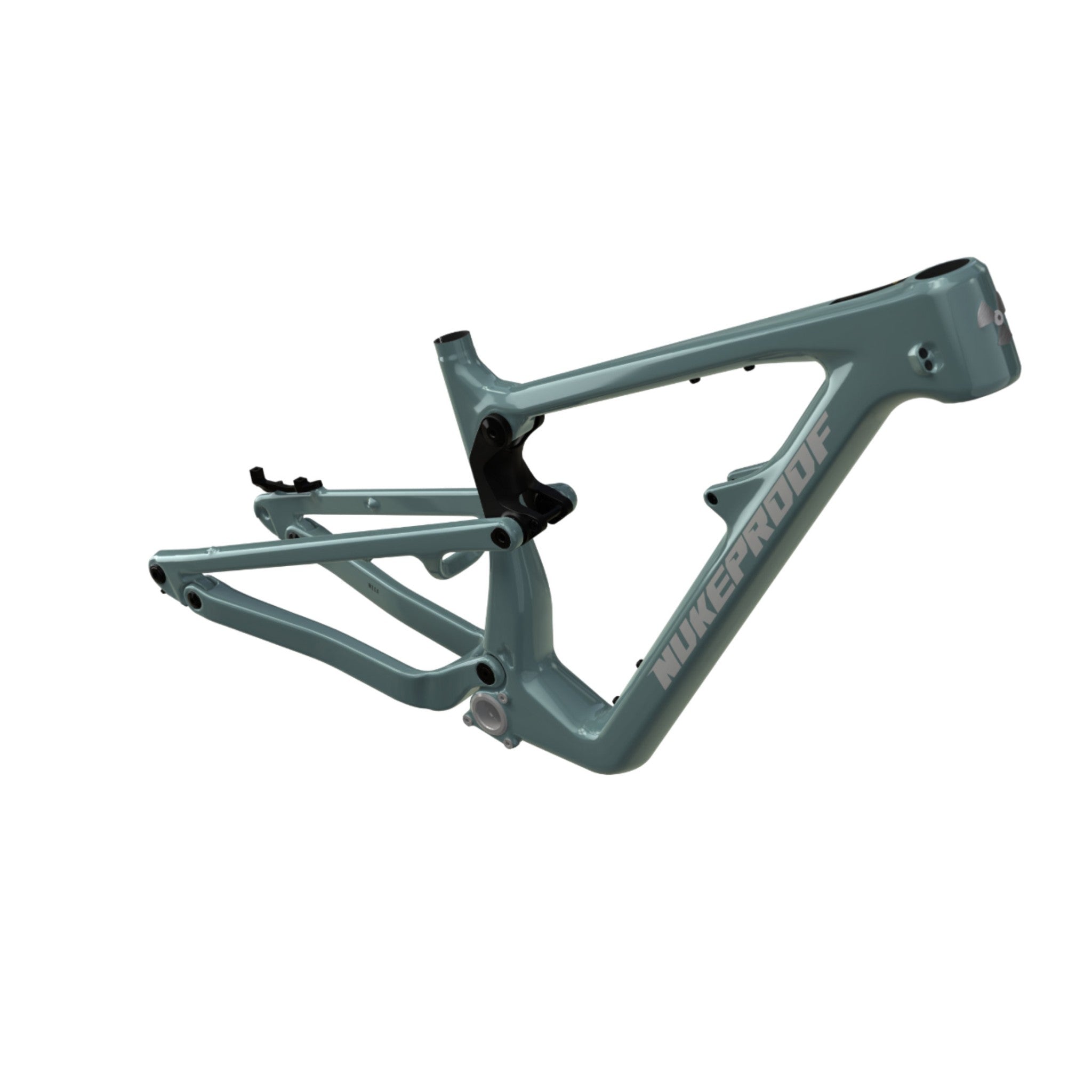 Nukeproof Mega Carbon Mountain Bike Frame Dusty Blue Chrome Black