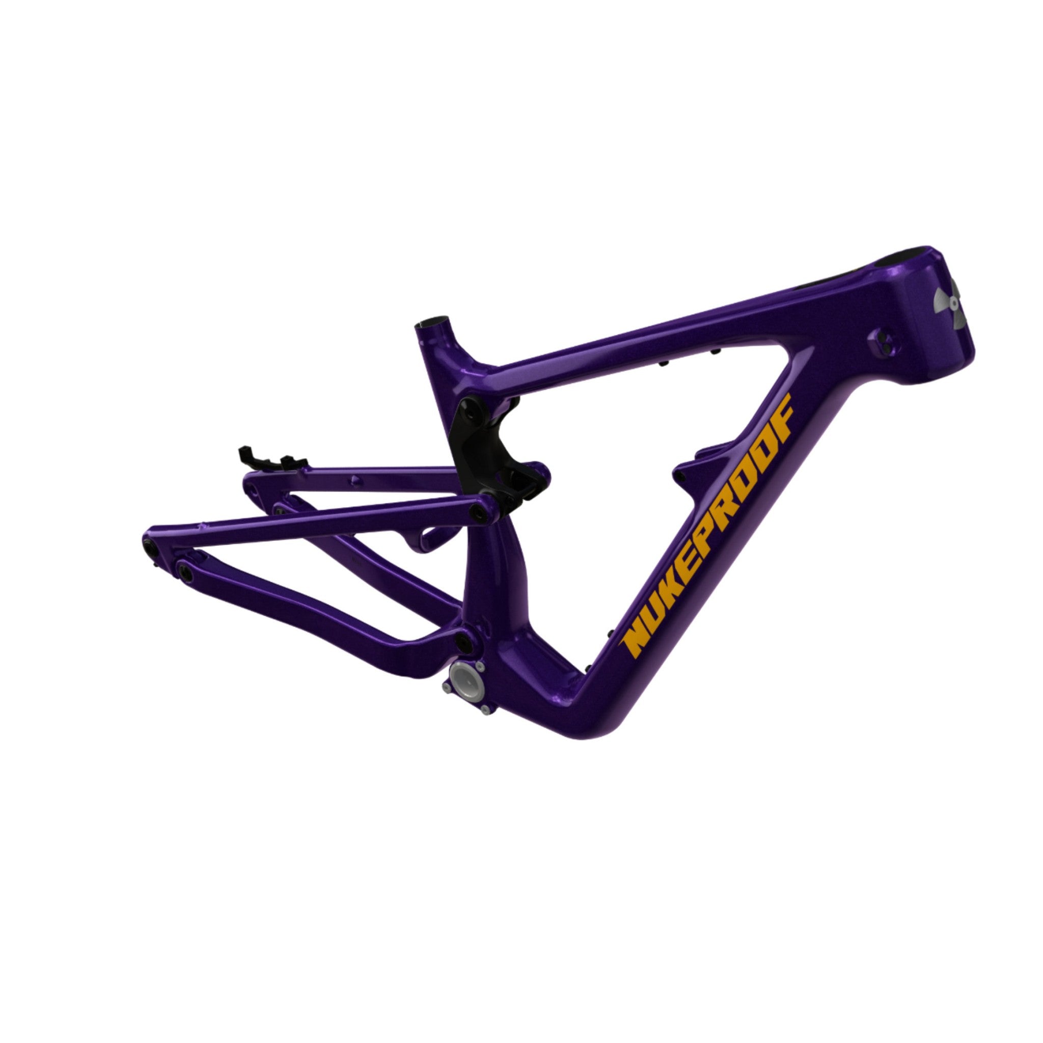 Nukeproof Mega Carbon Mountain Bike Frame Purple Haze Yellow Black