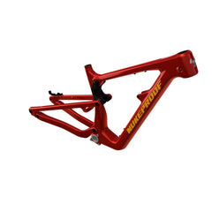 Nukeproof Mega Carbon Mountain Bike Frame Racing Red Yellow Chrome