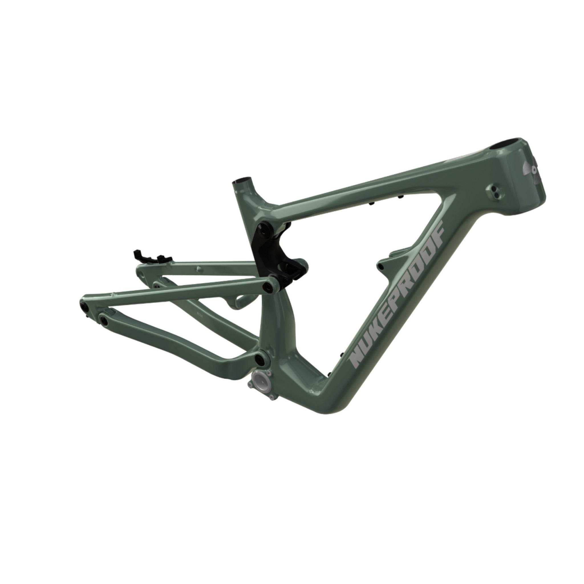 Nukeproof Mega Carbon Mountain Bike Frame Sage Green Chrome Chrome